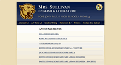 Desktop Screenshot of mrs-sullivan.com